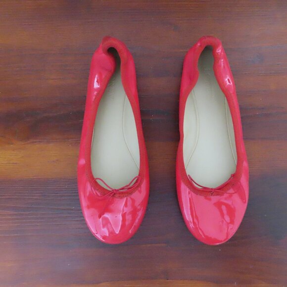 J.Crew Red Patent Leather Ballet Shoes Size 5 - Picture 3 of 10